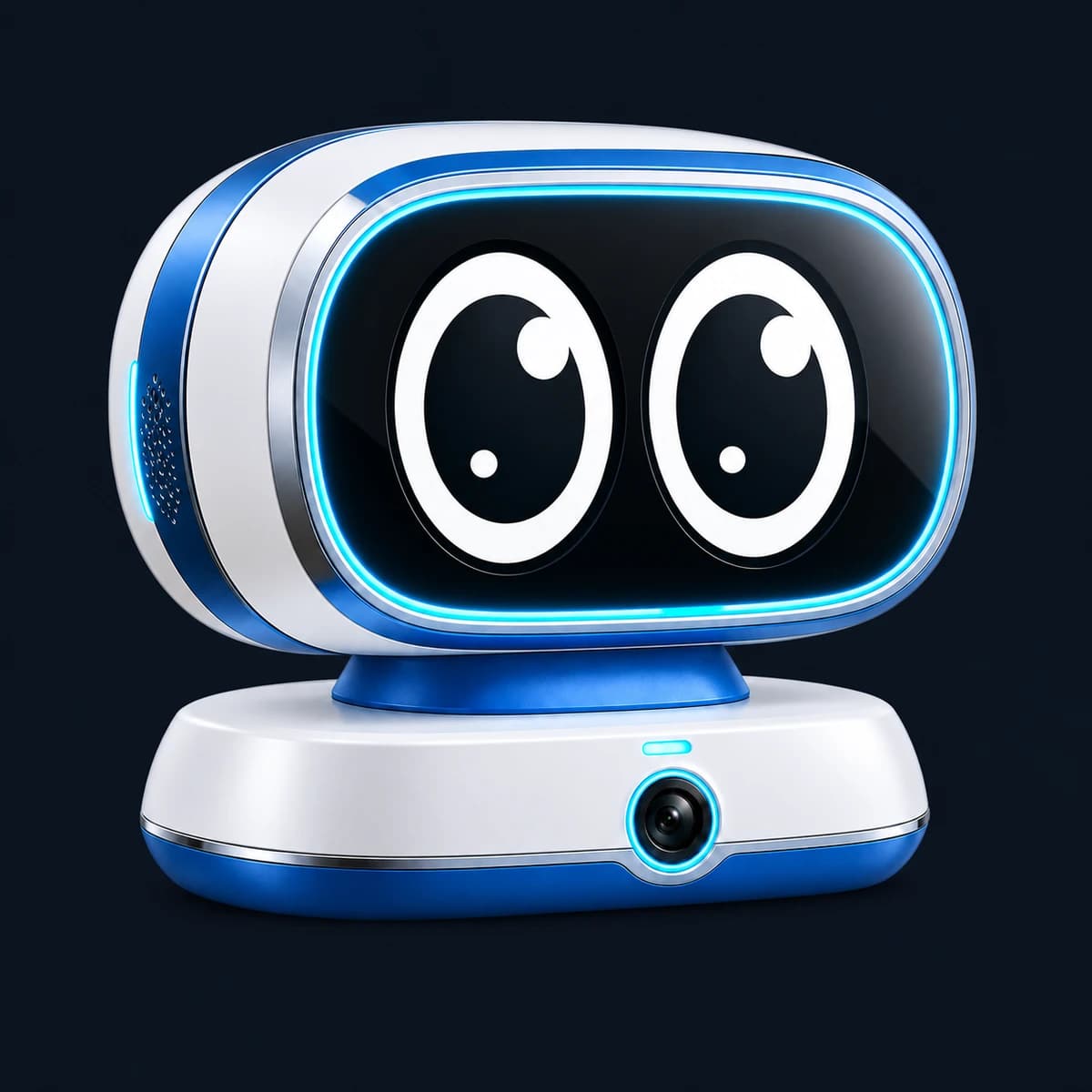 Smart Eye Fatigue Monitoring System with a blue and silver body and animated eye display